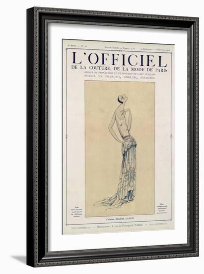 L'Officiel, September-October 1923 - Création Jeanne Lanvin-Jeanne Lanvin-Framed Art Print