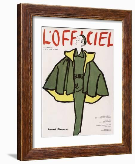 L'Officiel, Winter Special Issue - Ensemble de Robert Piguet, Tissu Lesur-Bernard Blossac-Framed Art Print