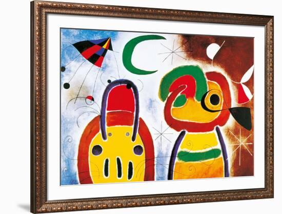 L'Oisauau Plumage Deploye-Joan Miro-Framed Art Print