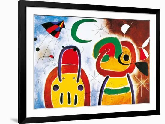 L'Oisauau Plumage Deploye-Joan Miro-Framed Art Print