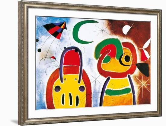 L'Oisauau Plumage Deploye-Joan Miro-Framed Art Print