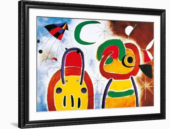 L'Oisauau Plumage Deploye-Joan Miro-Framed Art Print