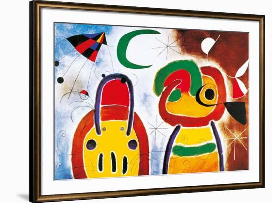 L'Oisauau Plumage Deploye-Joan Miro-Framed Art Print