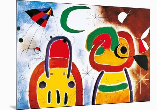 L'Oisauau Plumage Deploye-Joan Miro-Mounted Art Print