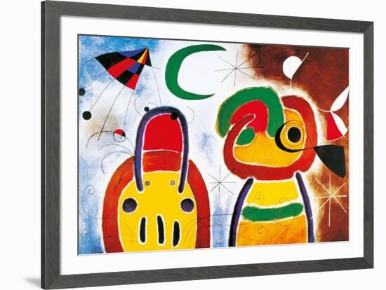 L'Oisauau Plumage Deploye-Joan Miro-Framed Art Print