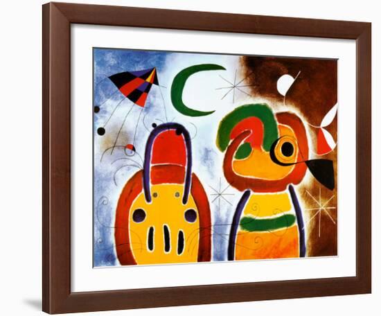 L'Oiseau au Plumage Deploye-Joan Miro-Framed Art Print