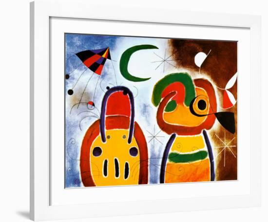 L'Oiseau au Plumage Deploye-Joan Miro-Framed Art Print