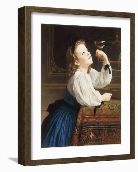 L'Oiseau Cheri, 1867-William Adolphe Bouguereau-Framed Giclee Print