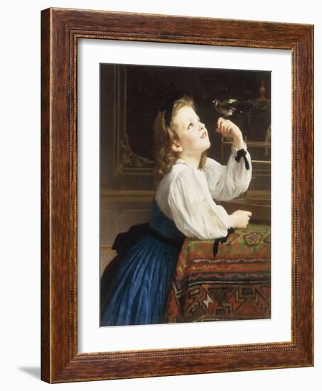 L'Oiseau Cheri, 1867-William Adolphe Bouguereau-Framed Giclee Print