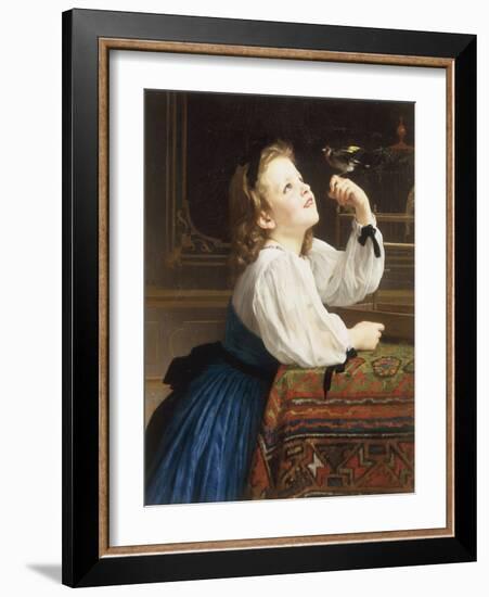 L'Oiseau Cheri, 1867-William Adolphe Bouguereau-Framed Giclee Print