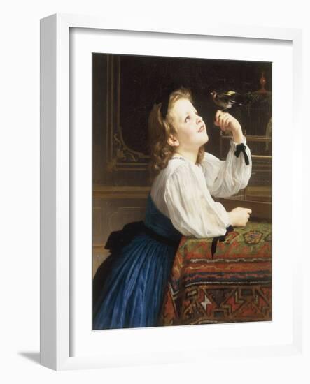 L'Oiseau Cheri, 1867-William Adolphe Bouguereau-Framed Giclee Print