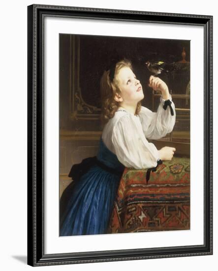 L'Oiseau Cheri, 1867-William Adolphe Bouguereau-Framed Giclee Print