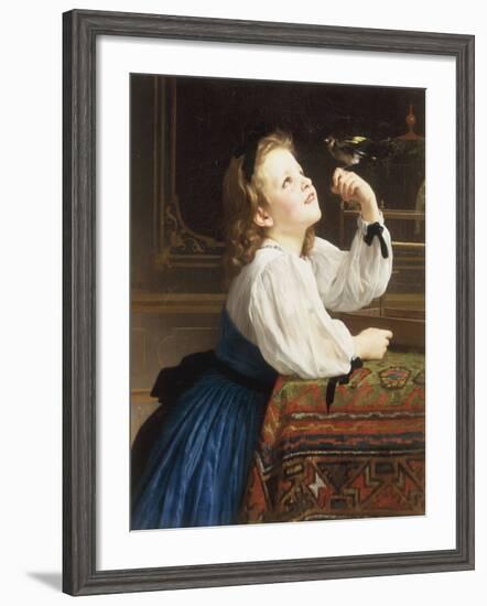 L'Oiseau Cheri, 1867-William Adolphe Bouguereau-Framed Giclee Print