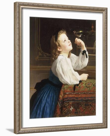 L'Oiseau Cheri, 1867-William Adolphe Bouguereau-Framed Giclee Print