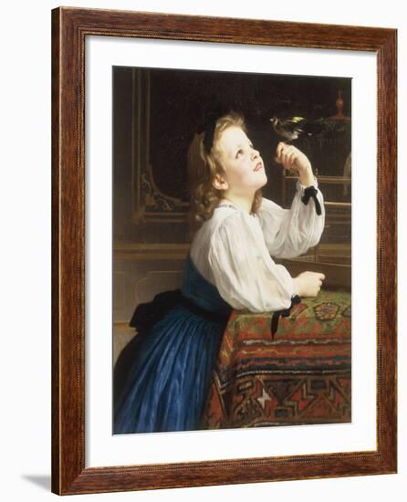 L'Oiseau Cheri, 1867-William Adolphe Bouguereau-Framed Giclee Print