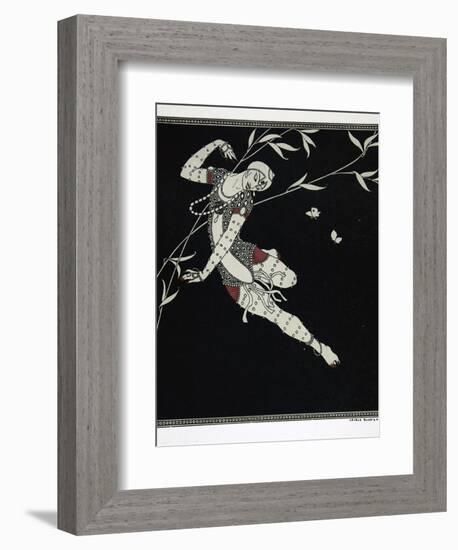 L'Oiseau de Feu, from the Series Designs on the Dances of Vaslav Nijinsky-Georges Barbier-Framed Giclee Print