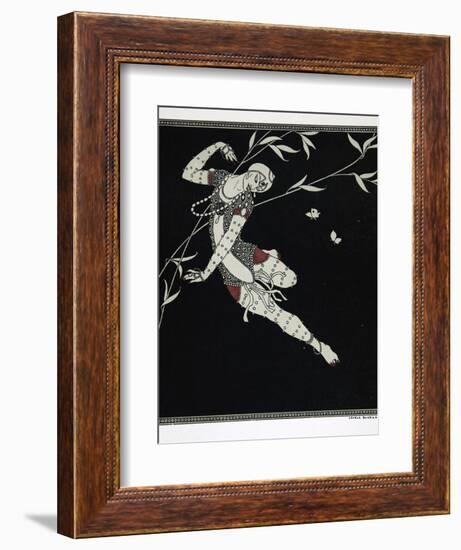 L'Oiseau de Feu, from the Series Designs on the Dances of Vaslav Nijinsky-Georges Barbier-Framed Giclee Print