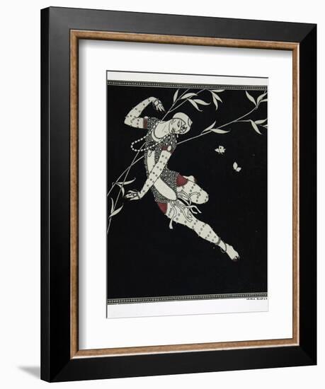 L'Oiseau de Feu, from the Series Designs on the Dances of Vaslav Nijinsky-Georges Barbier-Framed Giclee Print