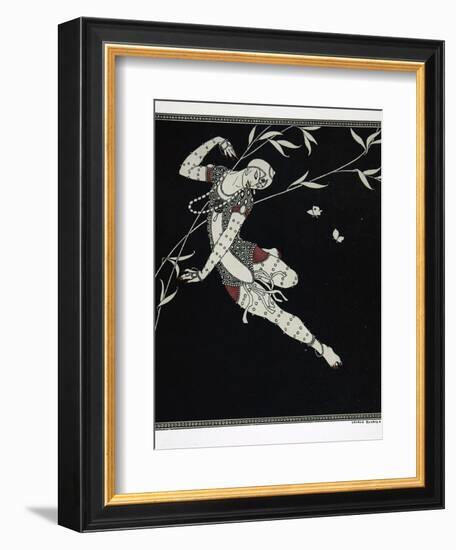 L'Oiseau de Feu, from the Series Designs on the Dances of Vaslav Nijinsky-Georges Barbier-Framed Giclee Print