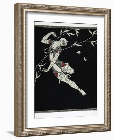 L'Oiseau de Feu, from the Series Designs on the Dances of Vaslav Nijinsky-Georges Barbier-Framed Giclee Print