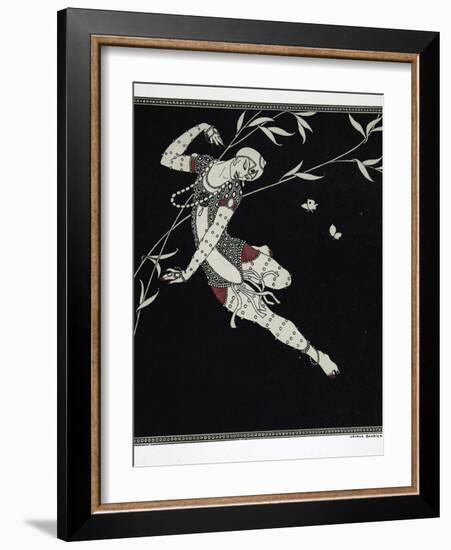 L'Oiseau de Feu, from the Series Designs on the Dances of Vaslav Nijinsky-Georges Barbier-Framed Giclee Print