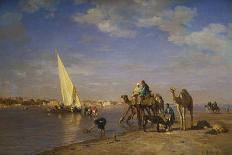 By the Nile-L?on Adolphe Auguste Belly-Framed Premier Image Canvas