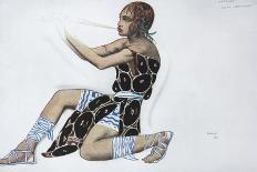 Vaslav Nijinsky in the Ballet the Afternoon of a Faun by C. Debussy-L?on Bakst-Mounted Giclee Print
