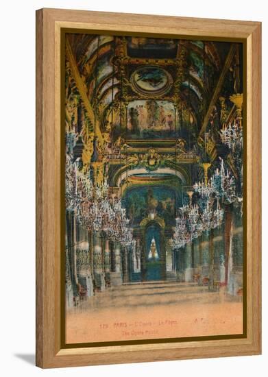 L'Opéra Garnier - the foyer, Paris, c1920-Unknown-Framed Premier Image Canvas