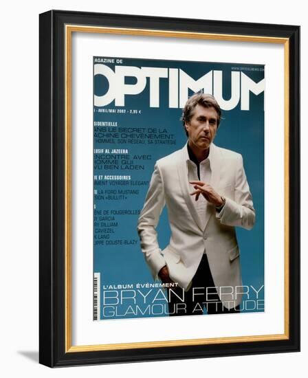 L'Optimum, April-May 2002 - Bryan Ferry Est Habillé en Gucci, Montre Polex-Benoit Peverelli-Framed Art Print