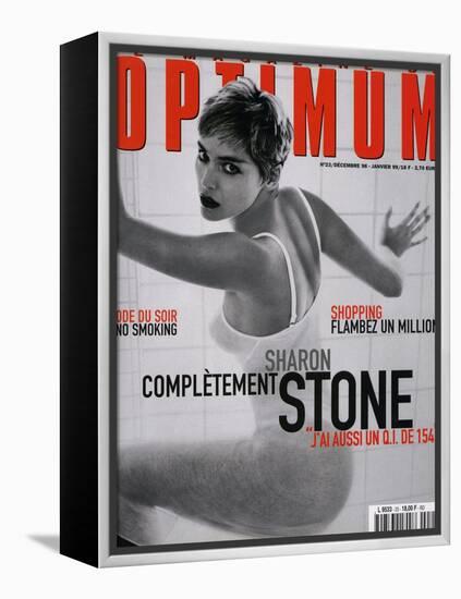 L'Optimum, December 1998-January 1999 - Sharon Stone-Herb Ritts Visages-Framed Stretched Canvas