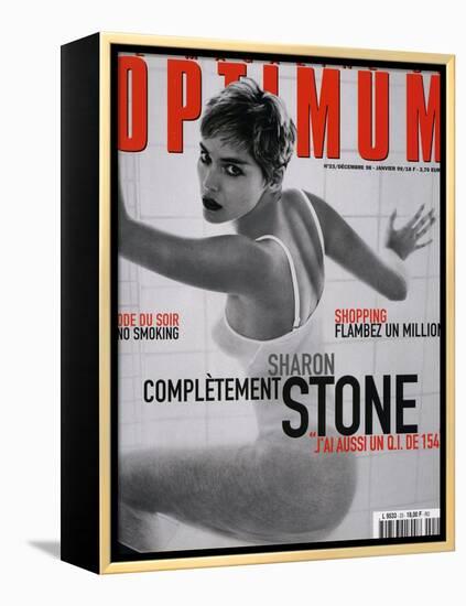 L'Optimum, December 1998-January 1999 - Sharon Stone-Herb Ritts Visages-Framed Stretched Canvas