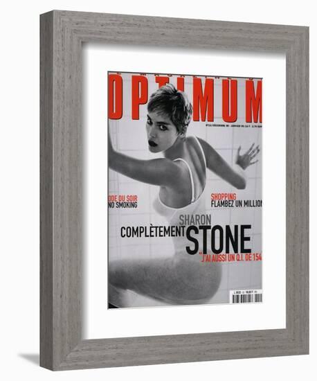 L'Optimum, December 1998-January 1999 - Sharon Stone-Herb Ritts Visages-Framed Premium Giclee Print