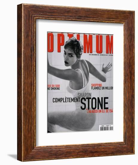 L'Optimum, December 1998-January 1999 - Sharon Stone-Herb Ritts Visages-Framed Premium Giclee Print