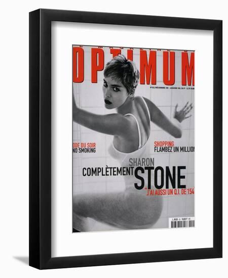 L'Optimum, December 1998-January 1999 - Sharon Stone-Herb Ritts Visages-Framed Premium Giclee Print