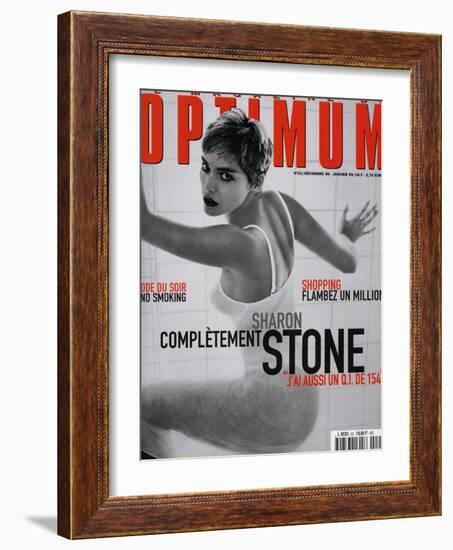 L'Optimum, December 1998-January 1999 - Sharon Stone-Herb Ritts Visages-Framed Art Print