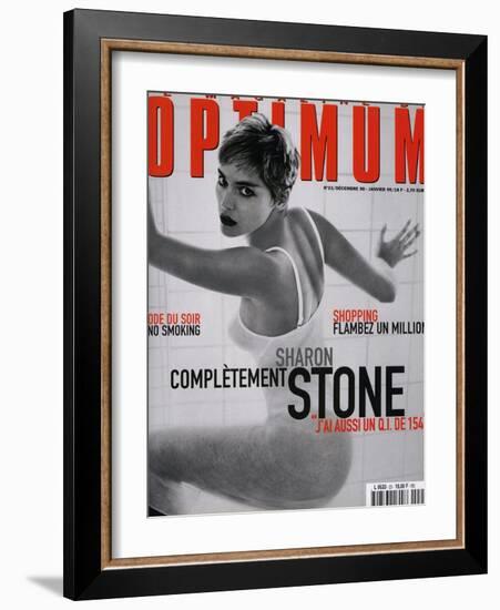 L'Optimum, December 1998-January 1999 - Sharon Stone-Herb Ritts Visages-Framed Art Print