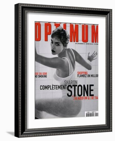 L'Optimum, December 1998-January 1999 - Sharon Stone-Herb Ritts Visages-Framed Art Print