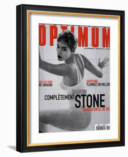 L'Optimum, December 1998-January 1999 - Sharon Stone-Herb Ritts Visages-Framed Art Print