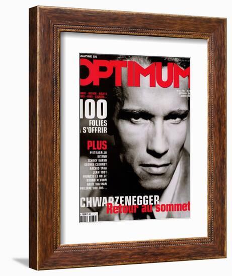 L'Optimum, December 2000-January 2000 - Arnold Schwarzenegger-John Stoddart-Framed Premium Giclee Print