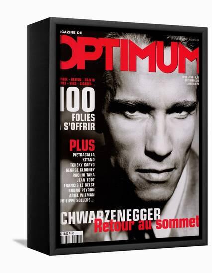 L'Optimum, December 2000-January 2000 - Arnold Schwarzenegger-John Stoddart-Framed Stretched Canvas