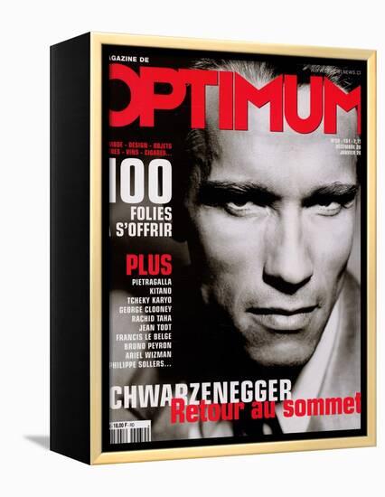 L'Optimum, December 2000-January 2000 - Arnold Schwarzenegger-John Stoddart-Framed Stretched Canvas