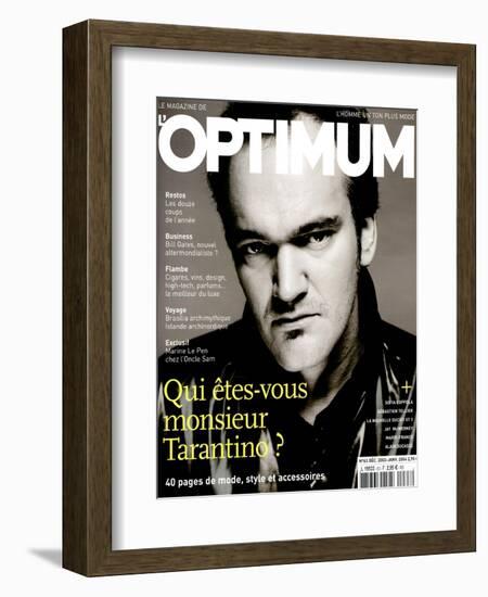 L'Optimum, December 2003-January 2004 - Quentin Tarantino Habillé Par Lv-Patrick Swirc-Framed Premium Giclee Print