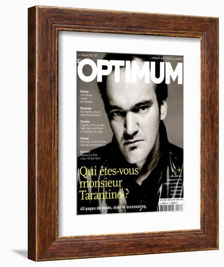 L'Optimum, December 2003-January 2004 - Quentin Tarantino Habillé Par Lv-Patrick Swirc-Framed Premium Giclee Print