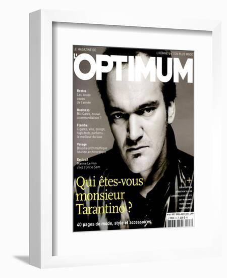 L'Optimum, December 2003-January 2004 - Quentin Tarantino Habillé Par Lv-Patrick Swirc-Framed Premium Giclee Print