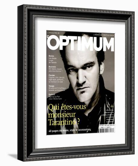 L'Optimum, December 2003-January 2004 - Quentin Tarantino Habillé Par Lv-Patrick Swirc-Framed Premium Giclee Print