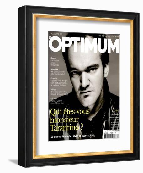 L'Optimum, December 2003-January 2004 - Quentin Tarantino Habillé Par Lv-Patrick Swirc-Framed Premium Giclee Print