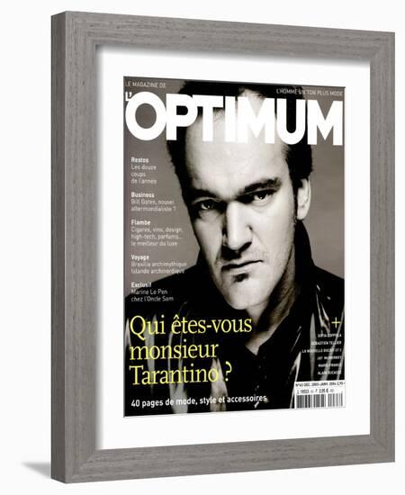 L'Optimum, December 2003-January 2004 - Quentin Tarantino Habillé Par Lv-Patrick Swirc-Framed Art Print