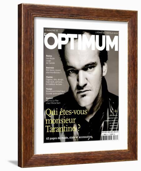 L'Optimum, December 2003-January 2004 - Quentin Tarantino Habillé Par Lv-Patrick Swirc-Framed Art Print