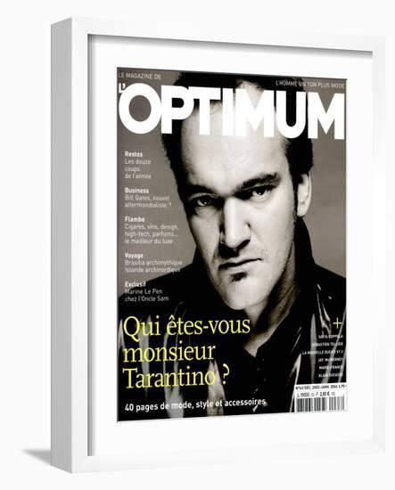 L'Optimum, December 2003-January 2004 - Quentin Tarantino Habillé Par Lv-Patrick Swirc-Framed Art Print