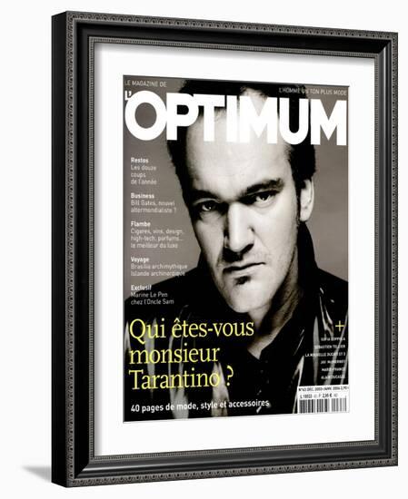 L'Optimum, December 2003-January 2004 - Quentin Tarantino Habillé Par Lv-Patrick Swirc-Framed Art Print